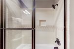 Modern shower with plenty of space